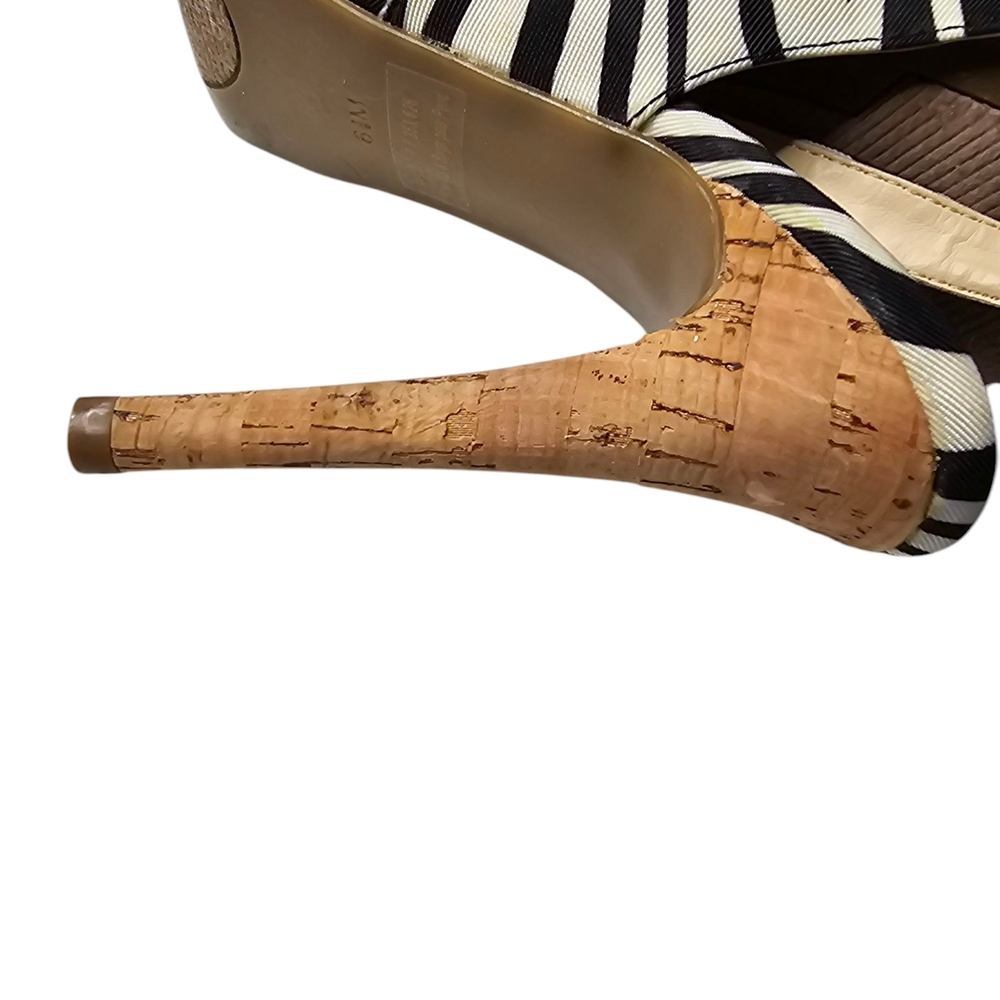 GUESS Women's Black and White Slingback Heels - Picture 5 of 7